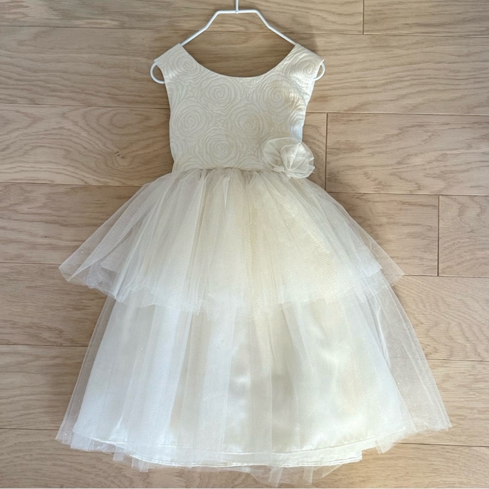 Elegant Cream Kids Dress • Size 5T